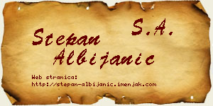 Stepan Albijanić vizit kartica